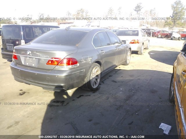 WBAHL83556DT02835 - 2006 BMW 750 I GRAY photo 4