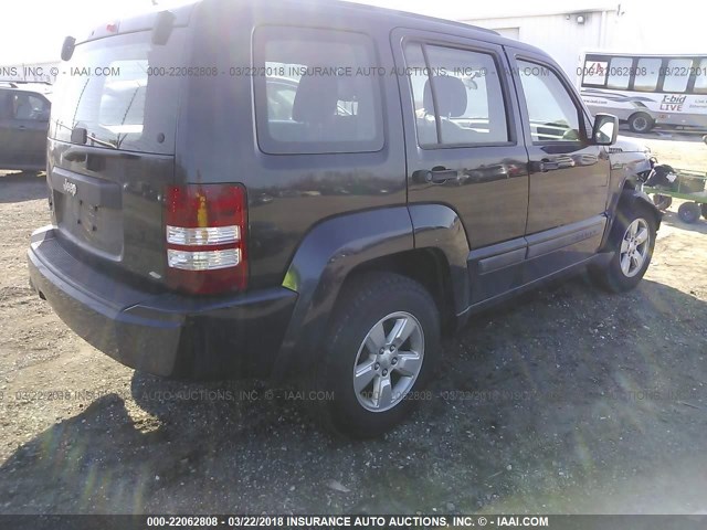 1J4PN2GK6BW568735 - 2011 JEEP LIBERTY SPORT BLACK photo 4