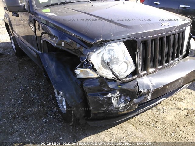 1J4PN2GK6BW568735 - 2011 JEEP LIBERTY SPORT BLACK photo 6