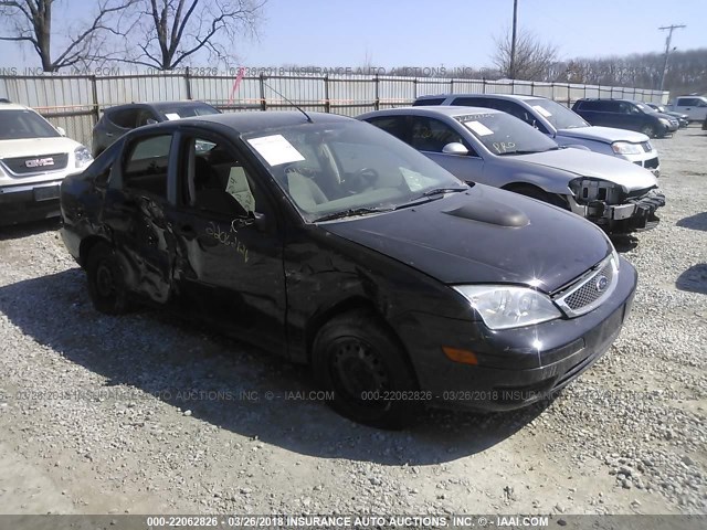 1FAHP34N77W332388 - 2007 FORD FOCUS ZX4/S/SE/SES BLACK photo 1