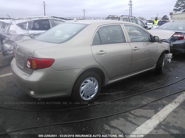 1NXBU40E19Z093029 - 2009 TOYOTA COROLLA S/LE/XLE TAN photo 4