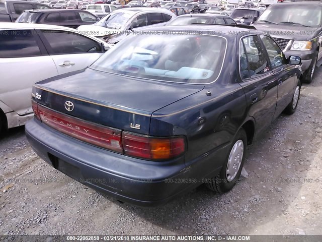 4T1SK12E1PU296081 - 1993 TOYOTA CAMRY LE BLUE photo 4