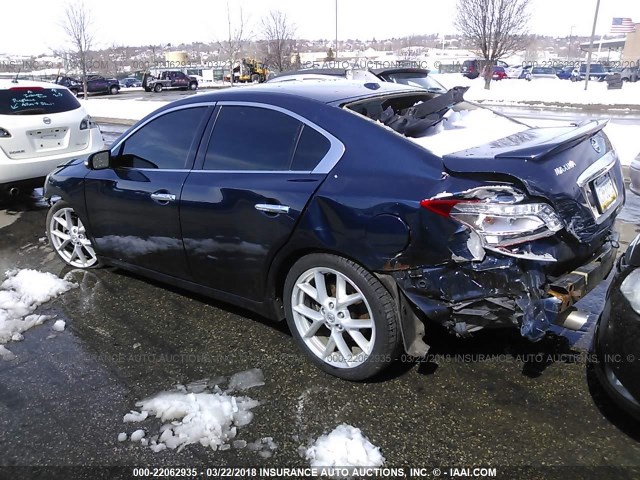 1N4AA51E39C815318 - 2009 NISSAN MAXIMA S/SV Dark Blue photo 3