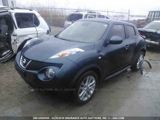 JN8AF5MV2DT226796 - 2013 NISSAN JUKE S/SV/SL Dark Blue photo 2