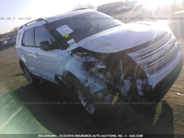 1FM5K8D88EGB25188 - 2014 FORD EXPLORER XLT WHITE photo 1