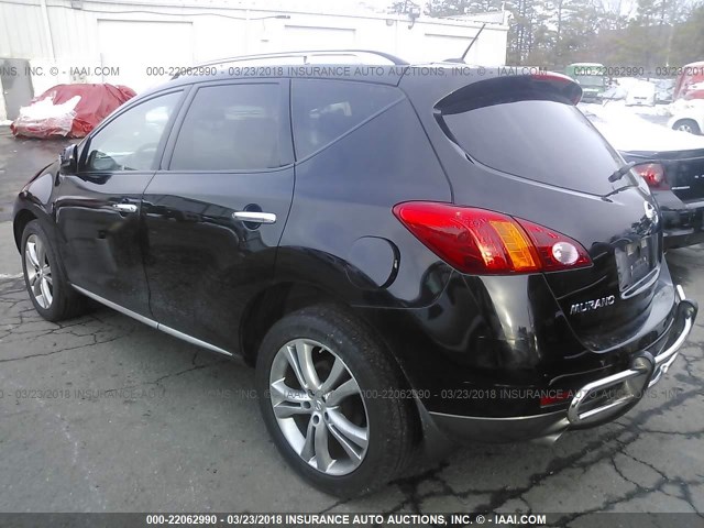 JN8AZ18W59W205482 - 2009 NISSAN MURANO S/SL/LE BLACK photo 3