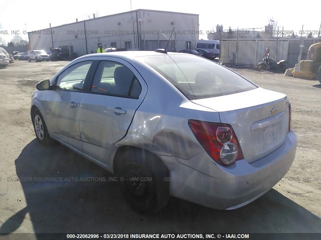 1G1JA5SH2F4145858 - 2015 CHEVROLET SONIC LS SILVER photo 3