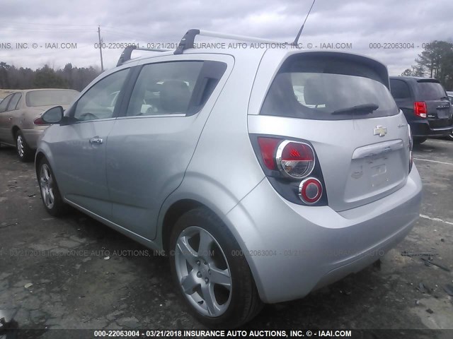 1G1JF6SB4C4222762 - 2012 CHEVROLET SONIC LTZ SILVER photo 3