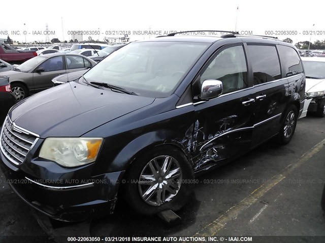 2A8HR64X98R827699 - 2008 CHRYSLER TOWN & COUNTRY LIMITED BLUE photo 2