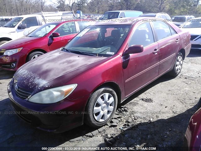 4T1BE32K62U033683 - 2002 TOYOTA CAMRY LE/XLE/SE 红色 照片 2
