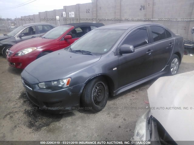 JA32U2FU9BU017506 - 2011 MITSUBISHI LANCER ES/ES SPORT GRAY photo 2