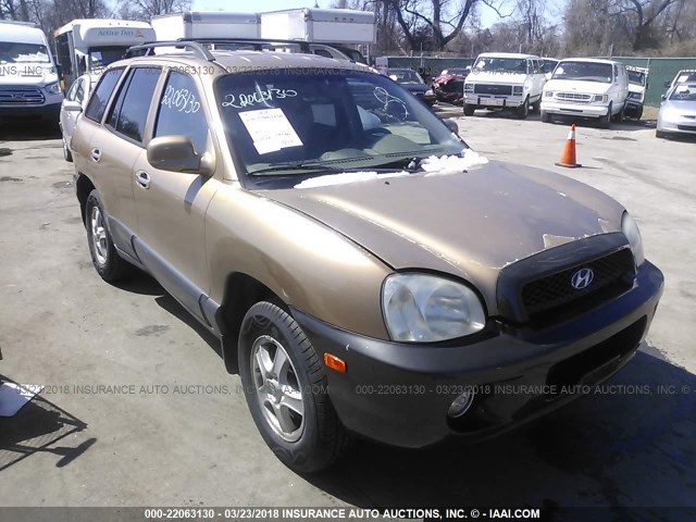 KM8SC83D41U125280 - 2001 HYUNDAI SANTA FE GLS/LX GOLD photo 1