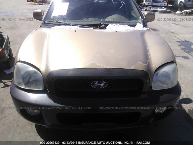 KM8SC83D41U125280 - 2001 HYUNDAI SANTA FE GLS/LX GOLD photo 6