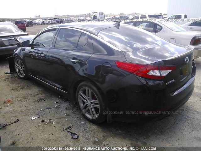 5XXGR4A66DG190888 - 2013 KIA OPTIMA SX BLACK photo 3