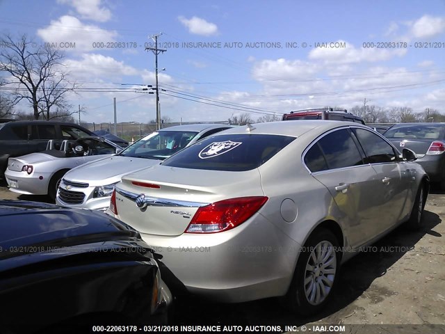 2G4GN5EC2B9175337 - 2011 BUICK REGAL CXL GOLD photo 4