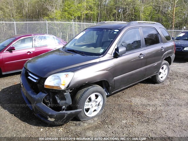 KNDJF724667145863 - 2006 KIA NEW SPORTAGE  BROWN photo 2