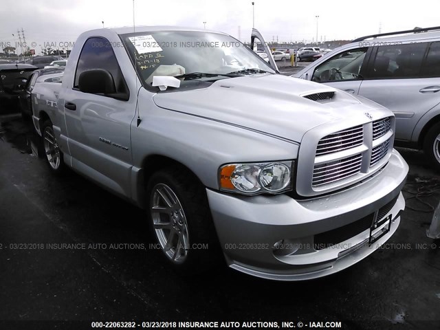 3D3HA16H74G176264 - 2004 DODGE RAM SRT10 SILVER photo 1