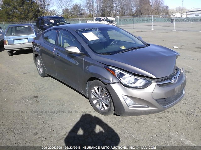 5NPDH4AE4EH485393 - 2014 HYUNDAI ELANTRA SE/SPORT/LIMITED GRAY photo 1