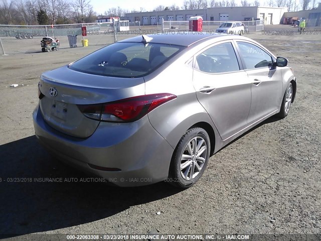 5NPDH4AE4EH485393 - 2014 HYUNDAI ELANTRA SE/SPORT/LIMITED GRAY photo 4