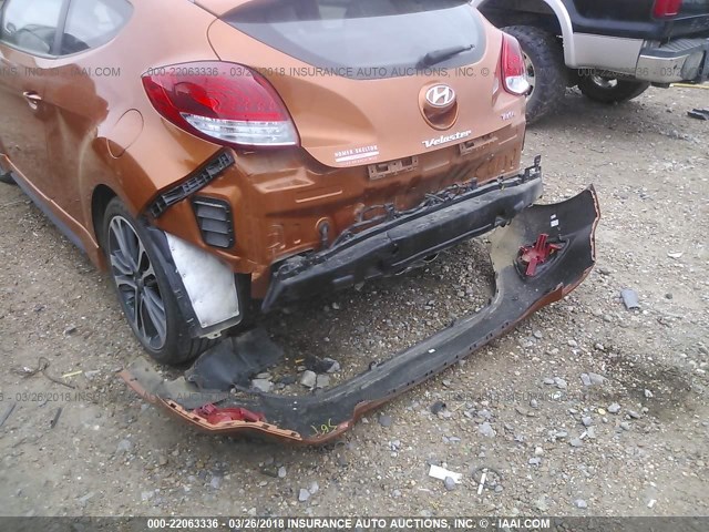 KMHTC6AE5GU302545 - 2016 HYUNDAI VELOSTER TURBO ORANGE photo 6