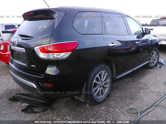 5N1AR2MM2EC687129 - 2014 NISSAN PATHFINDER S/SV/SL/PLATINUM 黑色 照片 4