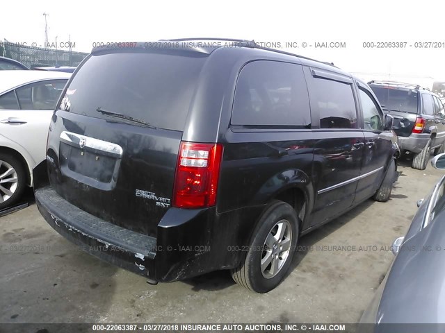 2D4RN5D18AR119952 - 2010 DODGE GRAND CARAVAN SXT BLACK photo 4