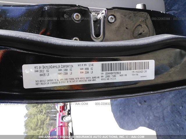 1B3HB48BX7D239618 - 2007 DODGE CALIBER SXT BLACK photo 9