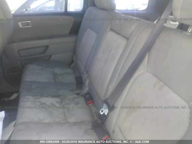 5FNYF4H26EB014170 - 2014 HONDA PILOT LX GRAY photo 8