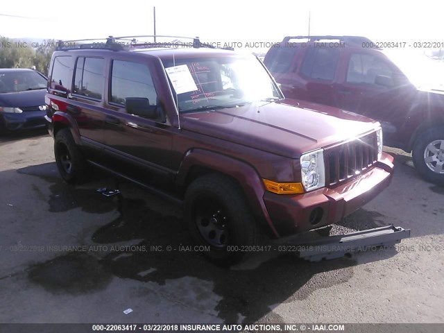 1J8HH48NX6C369323 - 2006 JEEP COMMANDER RED photo 1