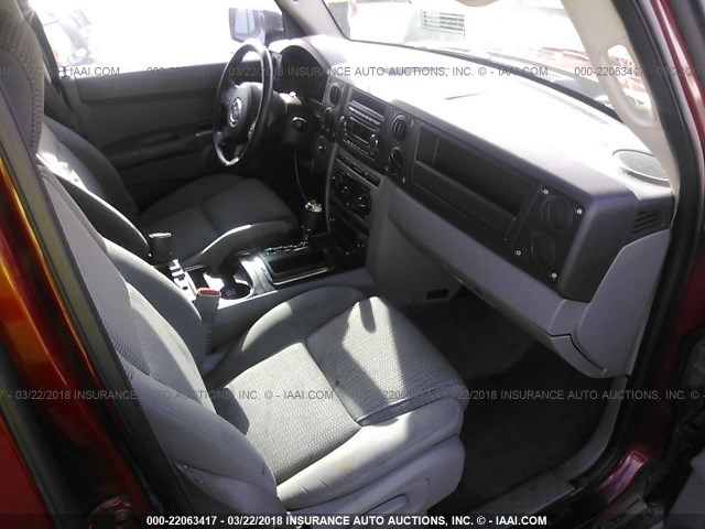 1J8HH48NX6C369323 - 2006 JEEP COMMANDER RED photo 5