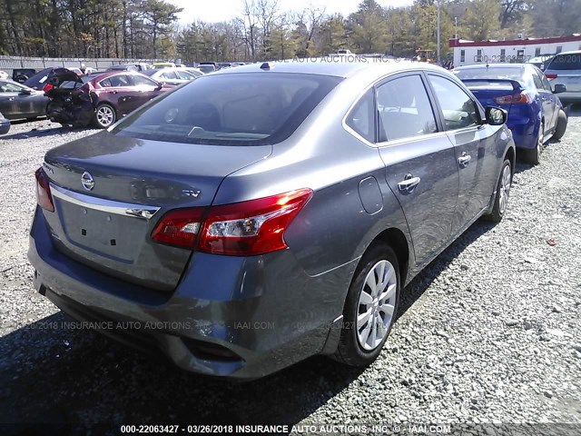 3N1AB7AP1HL720749 - 2017 NISSAN SENTRA S/SV/SR/SL GRAY photo 4