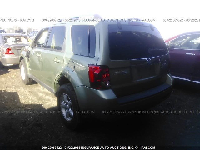 4F2CZ49H08KM28234 - 2008 MAZDA TRIBUTE HYBRID GREEN photo 3