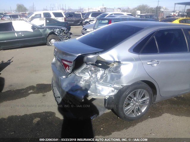 4T1BF1FK2FU040535 - 2015 TOYOTA CAMRY LE/XLE/SE/XSE SILVER photo 6