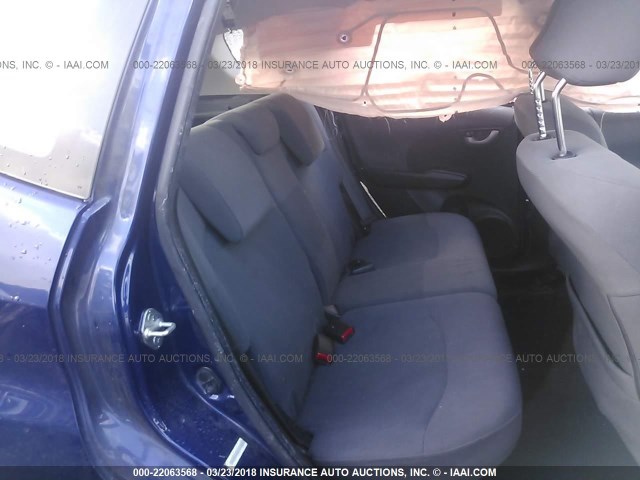 JHMGE8H38CC024884 - 2012 HONDA FIT BLUE photo 8