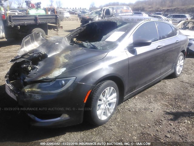 1C3CCCAB3GN125131 - 2016 CHRYSLER 200 LIMITED GRAY photo 2