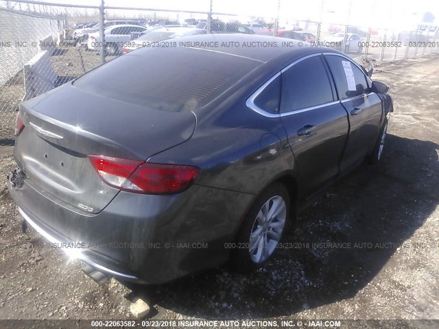 1C3CCCAB3GN125131 - 2016 CHRYSLER 200 LIMITED GRAY photo 4