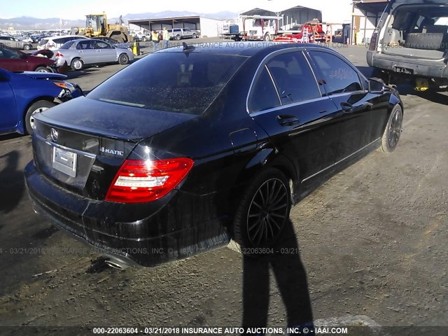 WDDGF8AB0DR275449 - 2013 MERCEDES-BENZ C 300 4MATIC BLACK photo 4