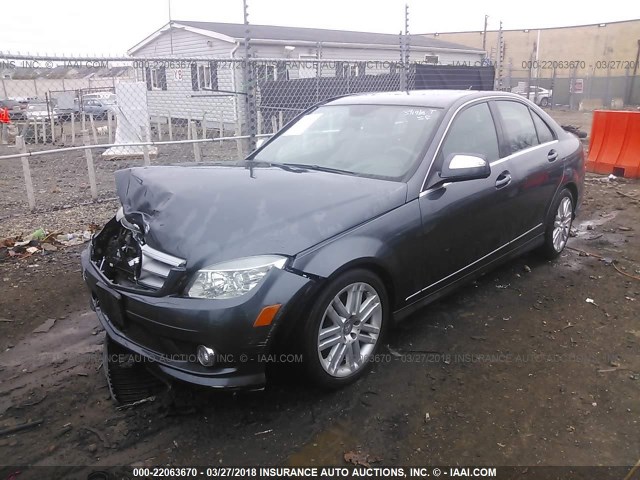 WDDGF81XX9R066836 - 2009 MERCEDES-BENZ C 300 4MATIC GRAY photo 2