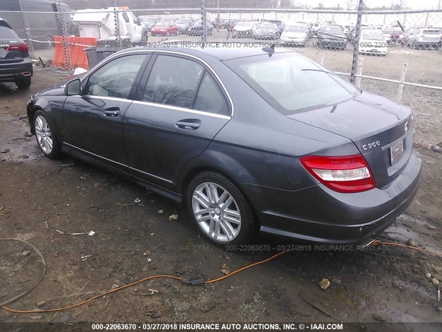 WDDGF81XX9R066836 - 2009 MERCEDES-BENZ C 300 4MATIC GRAY photo 3