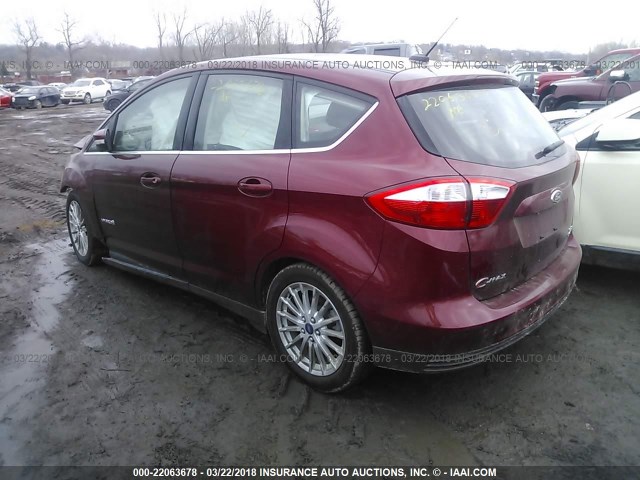 1FADP5BU6FL105424 - 2015 FORD C-MAX SEL RED photo 3