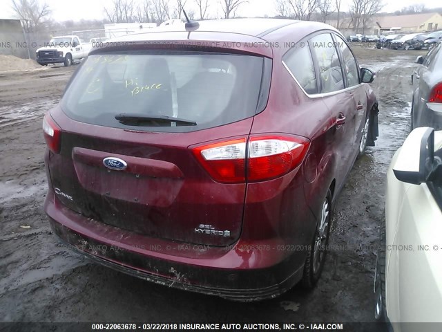 1FADP5BU6FL105424 - 2015 FORD C-MAX SEL RED photo 4