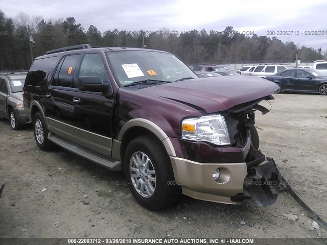 1FMJK1H57BEF10836 - 2011 FORD EXPEDITION EL XLT/EL KING RANCH MAROON photo 1