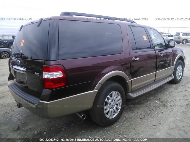 1FMJK1H57BEF10836 - 2011 FORD EXPEDITION EL XLT/EL KING RANCH MAROON photo 4