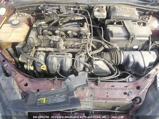 1FAFP34N47W244356 - 2007 FORD FOCUS ZX4/S/SE/SES 红色 照片 10