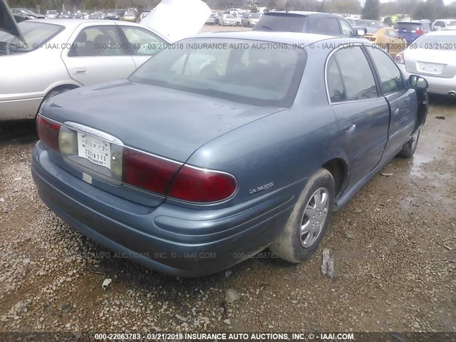 1G4HP54K91U224252 - 2001 BUICK LESABRE CUSTOM BLUE photo 4