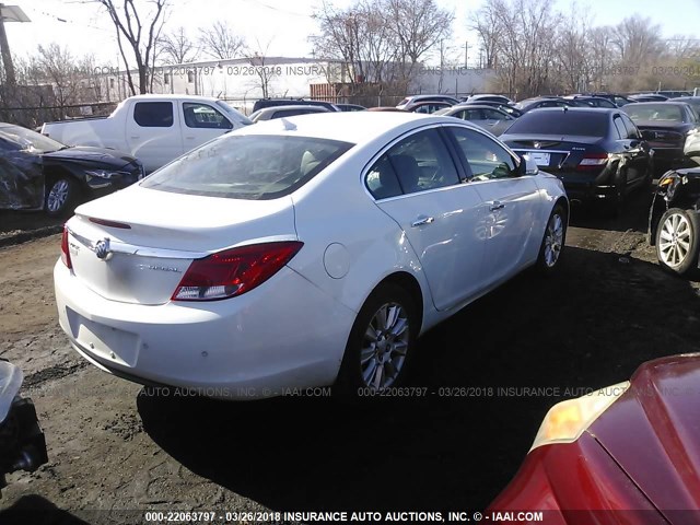 2G4GS5ER7D9204914 - 2013 BUICK REGAL PREMIUM WHITE photo 4