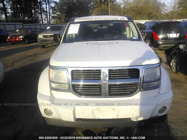 1D8GT58K88W100740 - 2008 DODGE NITRO SLT WHITE photo 6