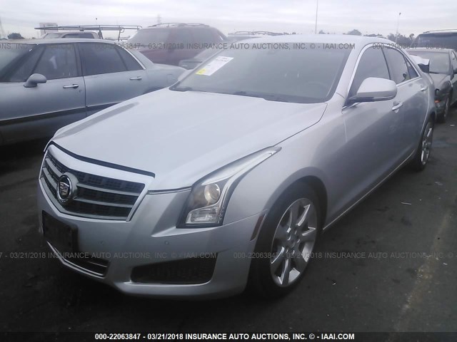 1G6AB5R38D0139424 - 2013 CADILLAC ATS LUXURY SILVER photo 2