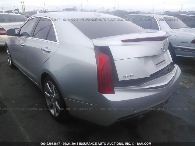 1G6AB5R38D0139424 - 2013 CADILLAC ATS LUXURY SILVER photo 3