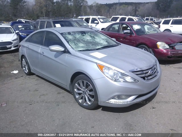 5NPEC4AC1DH615582 - 2013 HYUNDAI SONATA SE/LIMITED SILVER photo 1